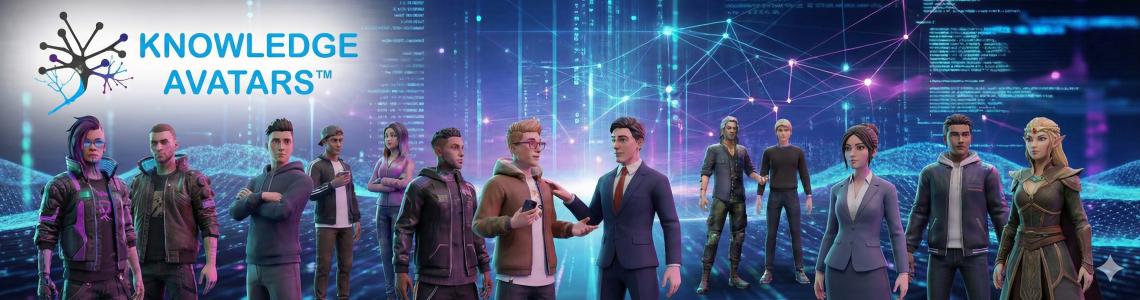 Banner with KA logo and ReadyPlayerMe characters.